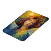 Blauwe Gele Engel Gloeit Alle Gelegenheden Magneet (Linkerzijde)