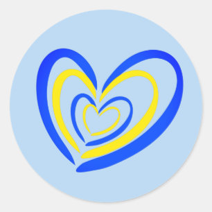 Blauwe gele hemdvrede Geen oorlog Oekraïne Inspira Ronde Sticker
