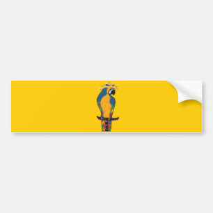 Blauwe & Gele Papegaai Bumpersticker