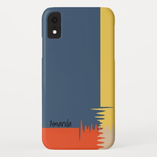 Blauwe gele rode crème -  Case-Mate iPhone case (Achterkant)