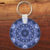 blauwe gelte sleutelhanger (Voorkant)