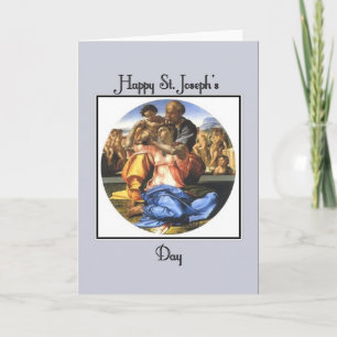 Blauwe Gelukkige St. Joseph Dag Kaart