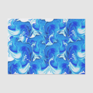 Blauwe gemarmerde textuur, rijke ebrustechniek tissuepapier