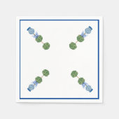 Blauwe Gemberpotten Pot Topiary Klimplant  Servet (Voorkant)