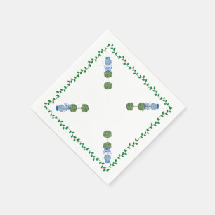 Blauwe Gemberpotten Pot Topiary Wingordijn Servet