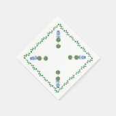 Blauwe Gemberpotten Vaas Topiaire Klimplant Tafelk Servet (Hoek)