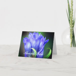 Blauwe Gentiaan Bloem Bedankkaart