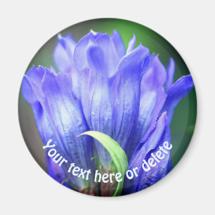 Blauwe Gentiaan Bloem Persoonlijk Magneet