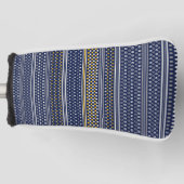 blauwe geo objecten golfheadcover (Voorkant)