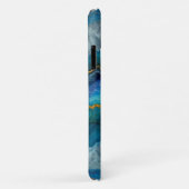 Blauwe Geode Agaat Monogram Case-Mate iPhone Case (Achterkant/rechts)