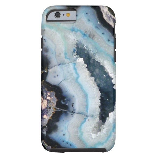 blauwe geode Case-Mate iPhone case (Achterkant)