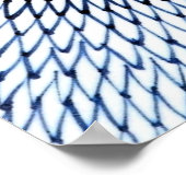 Blauwe Geometrische Abstracte Kunst Poster (Hoek)