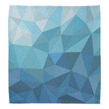 Blauwe geometrische bandana