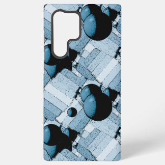 Blauwe geometrische bol samsung galaxy hoesje