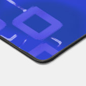 Blauwe geometrische bureaumat (Hoek)