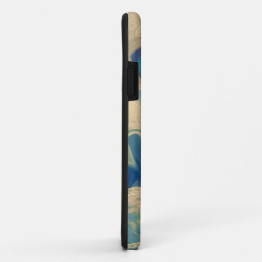 Blauwe geometrische kleurrijke Abstracte golven Case-Mate iPhone Case (Achterkant/rechts)
