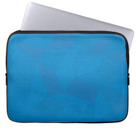 Blauwe, geometrische, koele, unieke, trendy illust laptop sleeve