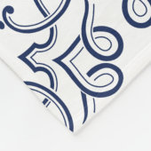 Blauwe geometrische Marokkaanse tegel ingewikkeld  Fleece Deken (Hoek)