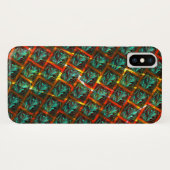 Blauwe "geparkeerde ogen", vierkant, kras of rood Case-Mate iPhone case (Achterkant (horizontaal))