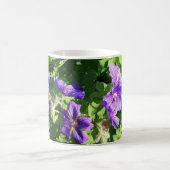 Blauwe geraniumfoto koffiemok (Center)