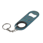blauwe gespikkelde tegels mini flessenopener (Voorkant Gekanteld)