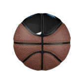 Blauwe Ggloed Angel Wings op zwarte achtergrond Basketbal (Rechts)