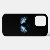 Blauwe Ggloed Angel Wings op zwarte achtergrond Case-Mate iPhone Case (Achterkant (horizontaal))