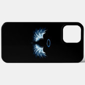 Blauwe Ggloed Angel Wings op zwarte achtergrond Case-Mate iPhone Case (Achterkant (horizontaal))