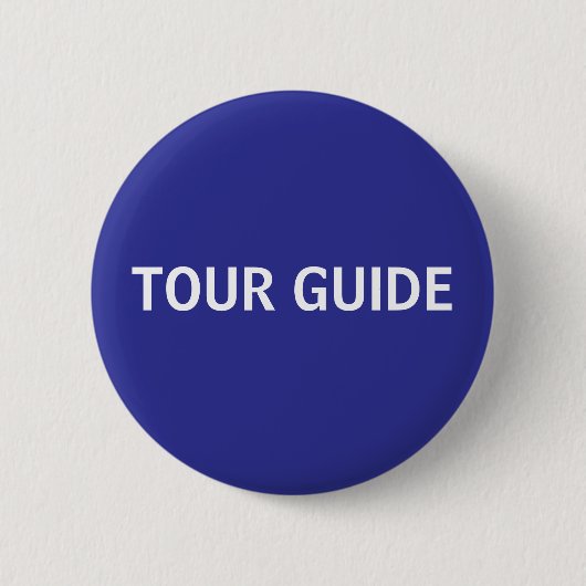 Blauwe gids ronde button 5,7 cm (Voorkant)