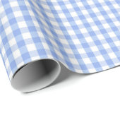 Blauwe Gingham Bries Cadeaupapier (Rol Hoek)