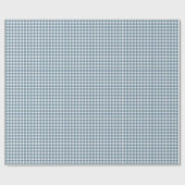 Blauwe gingham cadeaupapier (Vlak)