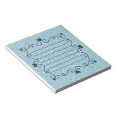 Blauwe Giraffe afdrukken Notitieblok (Schuin)