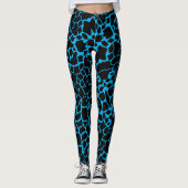Blauwe Giraffe Leggings (Voorkant)