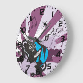 Blauwe gitaar grote klok (Hoek)