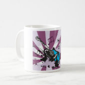 Blauwe gitaar koffiemok (Voorkant links)