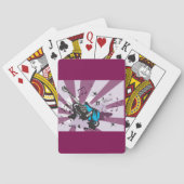 Blauwe gitaar speelkaarten (Achterkant)