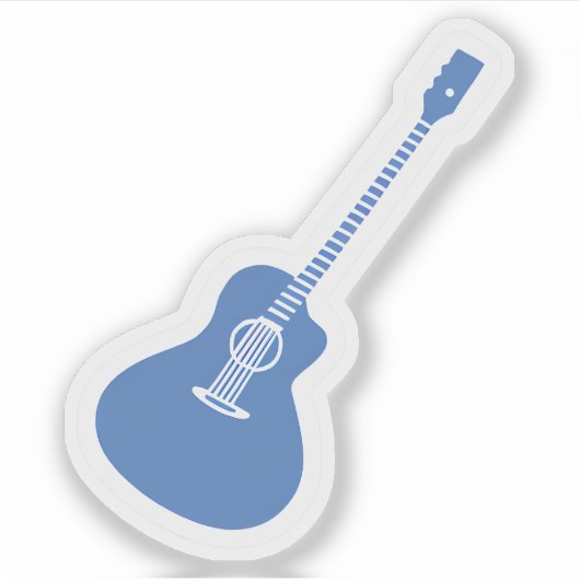 Blauwe gitaar sticker (Voorkant)