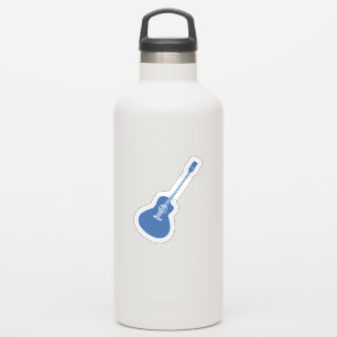 Blauwe Gitaar Sticker