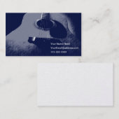 Blauwe gitaar visitekaartje (Voorkant / Achterkant)