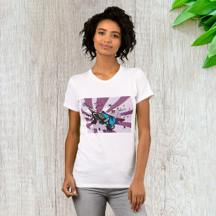 Blauwe Gitaar Vrouwen T-shirt