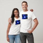 "Blauwe glanzen" Witte T-shirt (Unisex)