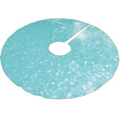 Blauwe glanzende glitter kerstboom rok (Gekanteld)