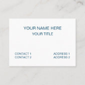 Blauwe gletsjer ijspatroon visitekaartje (Achterkant)