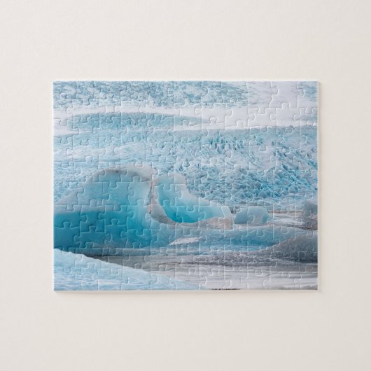 Blauwe gletsjerformaties, horizontaal legpuzzel (Horizontaal)