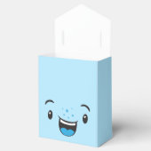 Blauwe glimlach Kawaii Face Gift Box Bedankdoosjes (Geopend)