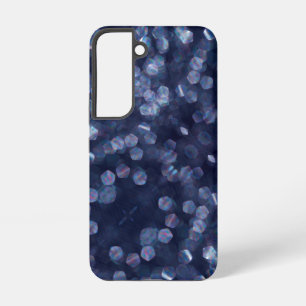 Blauwe glinsterende bokehlichten samsung galaxy hoesje
