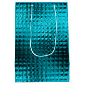 Blauwe glitter gladde schil medium cadeauzakje (Achterkant)