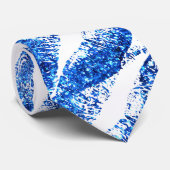 Blauwe Glitter Lippen Stropdas (Opgerold)