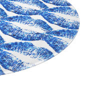 Blauwe glitter Lips #4 Snijplank (Hoek)