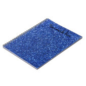 Blauwe glitter notitieboek (Linkerzijde)